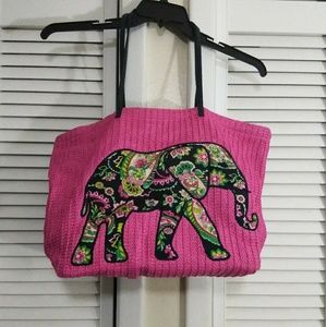 **SALE** Vera Bradley Pink Elephant Tote Bag
